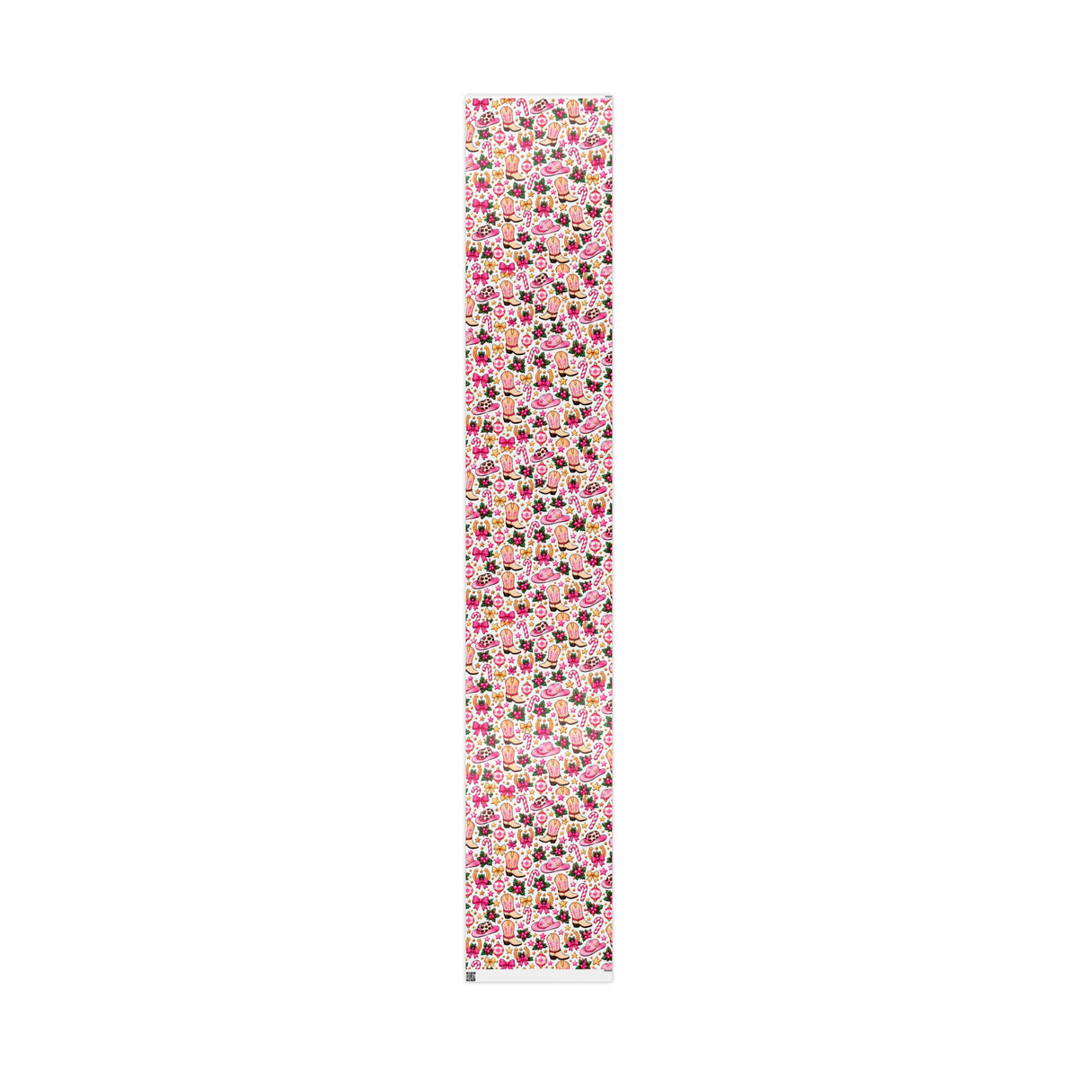 Cowgirl Christmas Wrapping Paper — Pink Cowboy Boots & Hats Holiday Gift Wrap