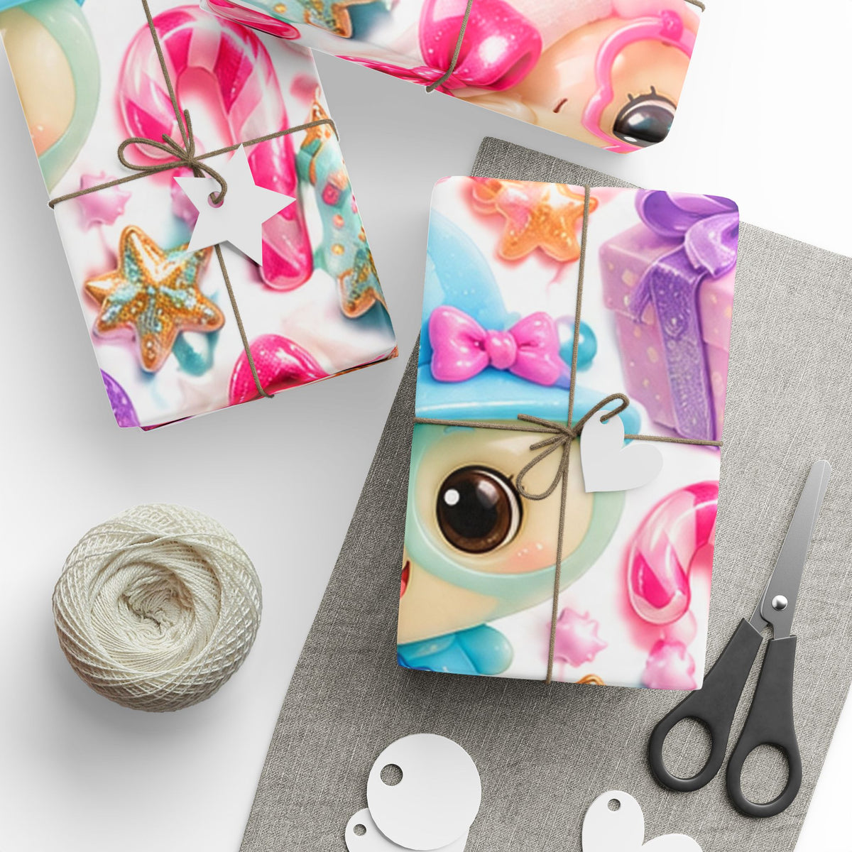 Cute Kawaii Doll Christmas Wrapping Paper
