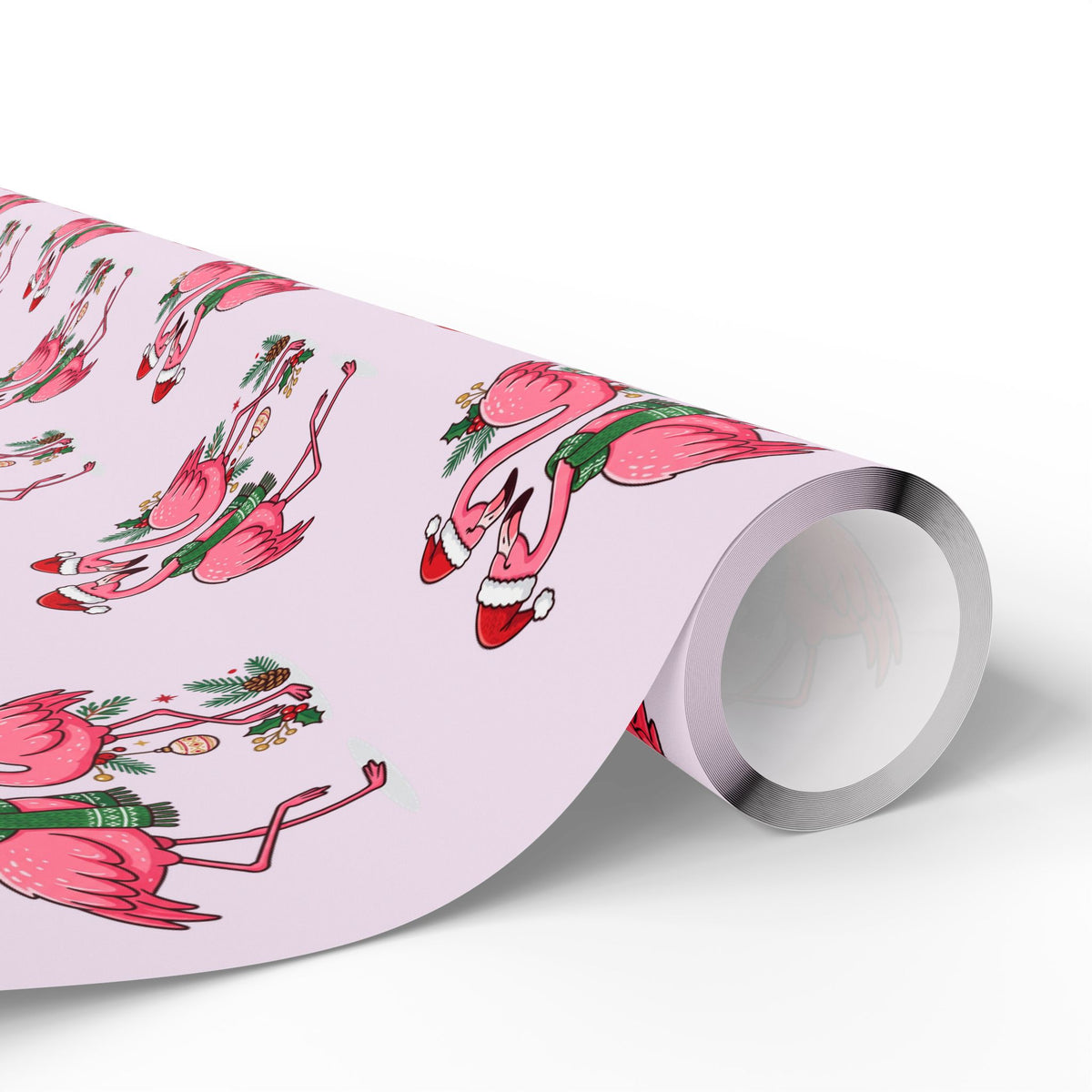 Flamingo Holiday Wrapping Paper — Pink Flamingo Pattern Gift Wrap