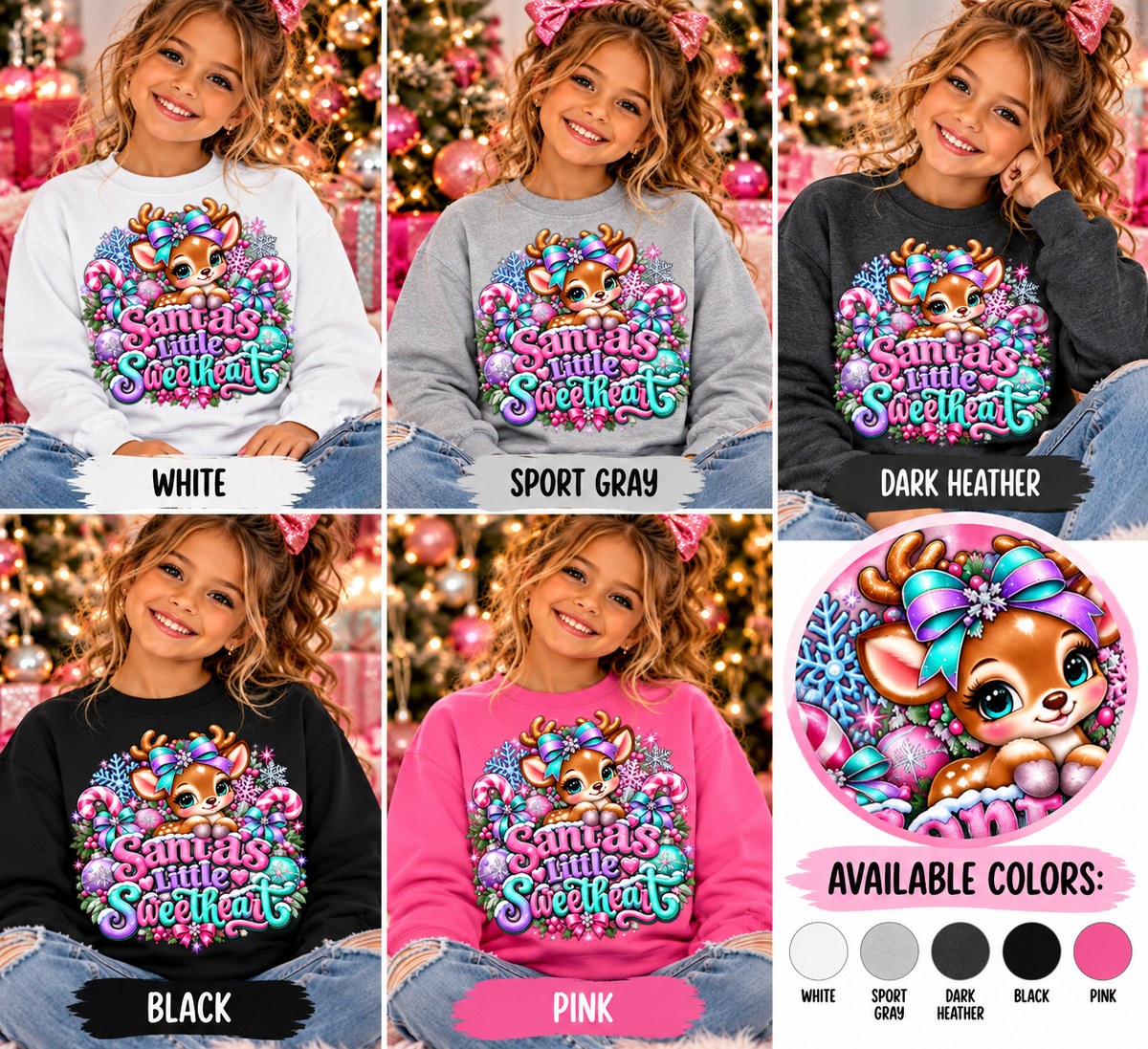 Santa’s Secret Youth Christmas Crewneck Sweatshirt