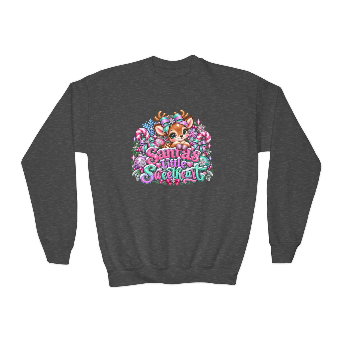 Santa’s Secret Youth Christmas Crewneck Sweatshirt