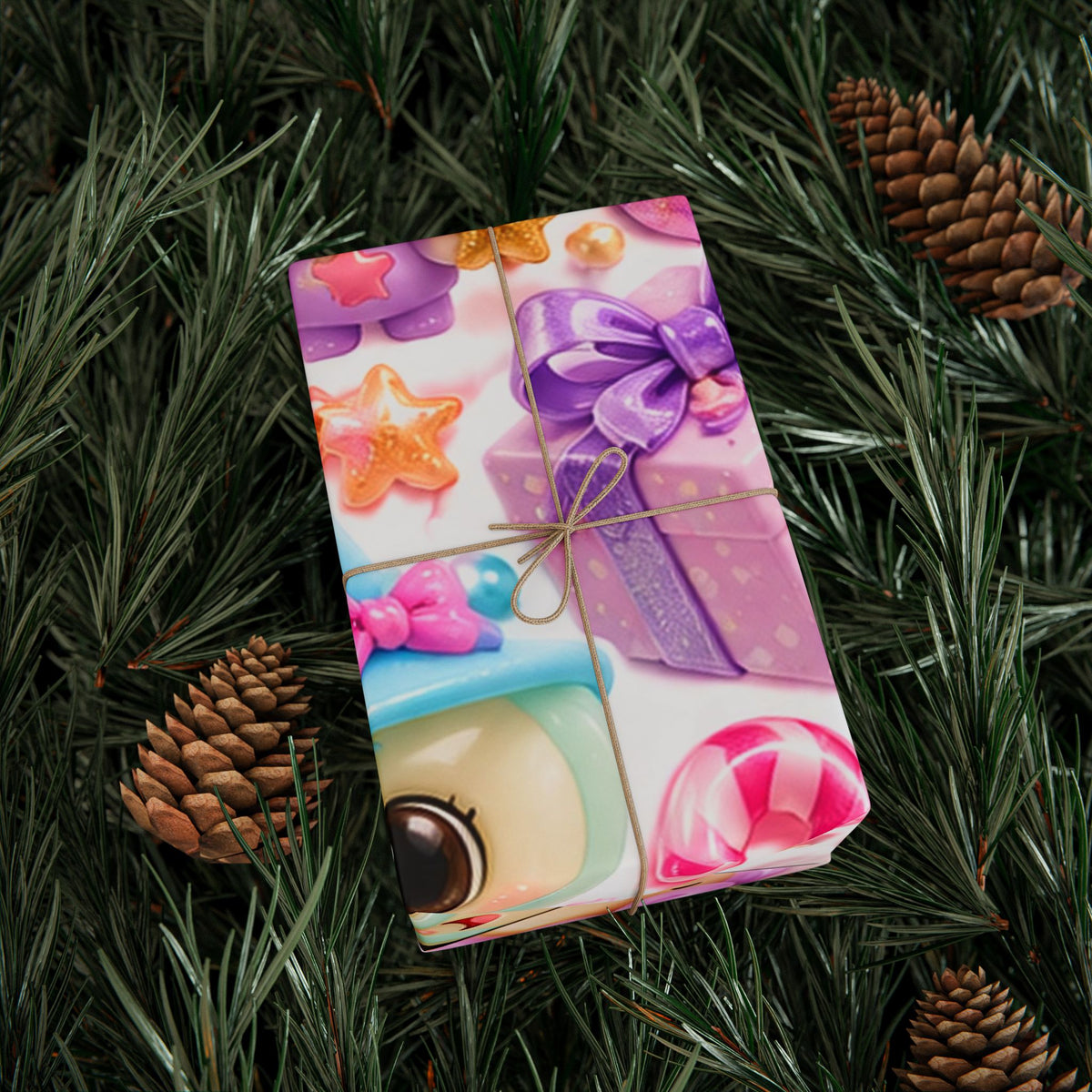 Cute Kawaii Doll Christmas Wrapping Paper