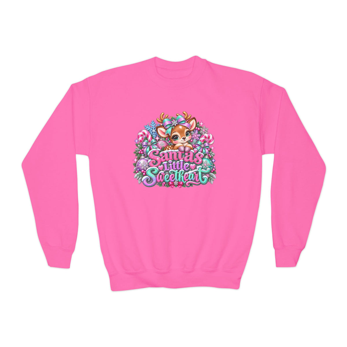 Santa’s Secret Youth Christmas Crewneck Sweatshirt