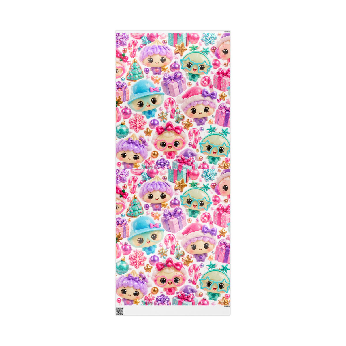 Cute Kawaii Doll Christmas Wrapping Paper