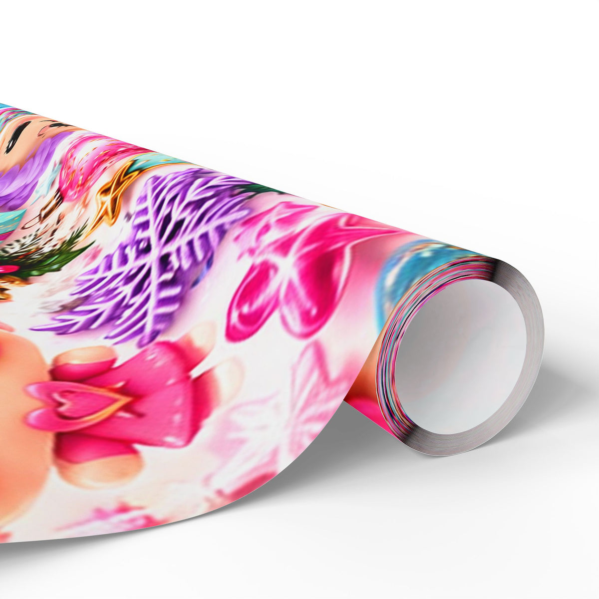Wrapping Paper - Cute Kawaii Christmas Characters & Gifts Holiday Print