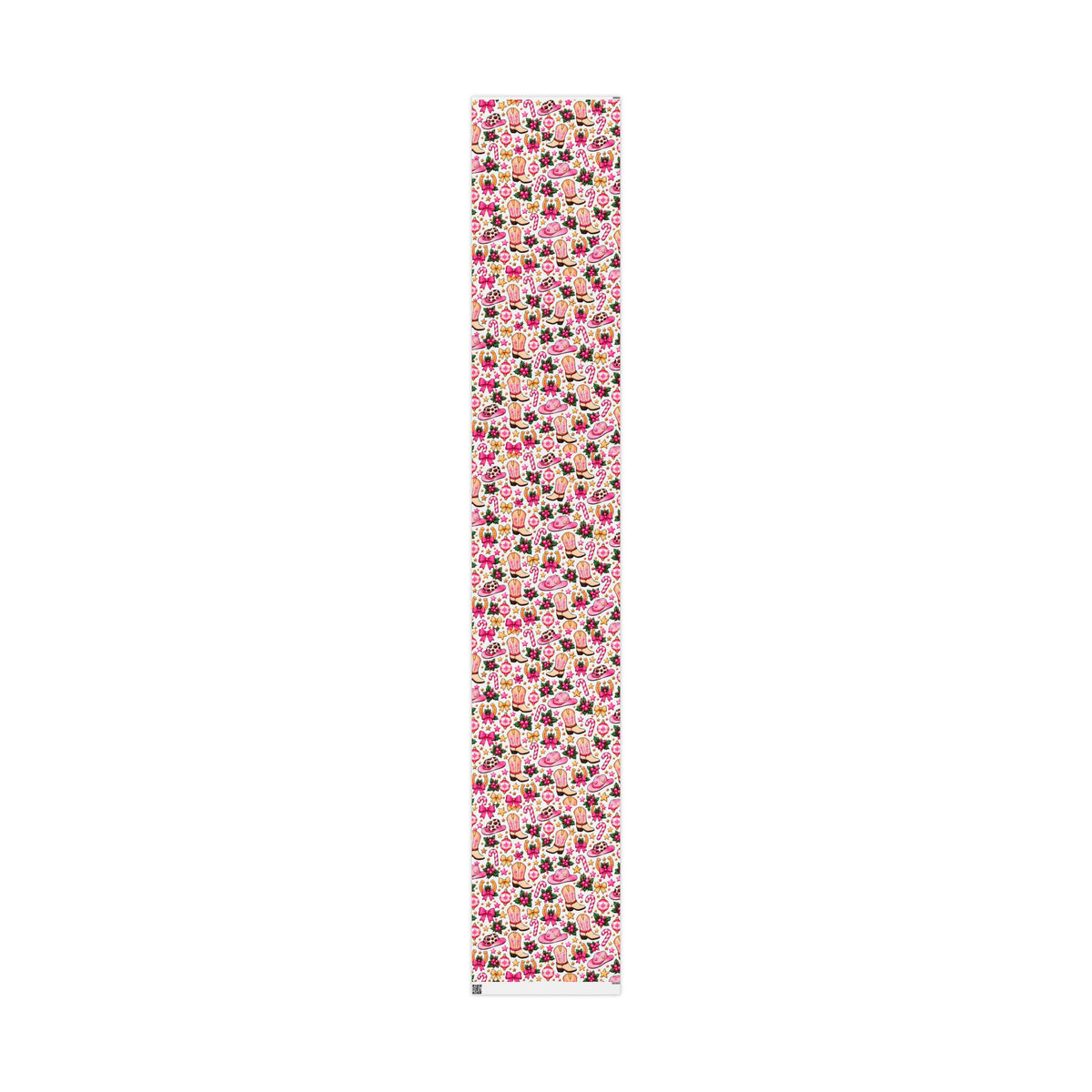 Cowgirl Christmas Wrapping Paper — Pink Cowboy Boots & Hats Holiday Gift Wrap