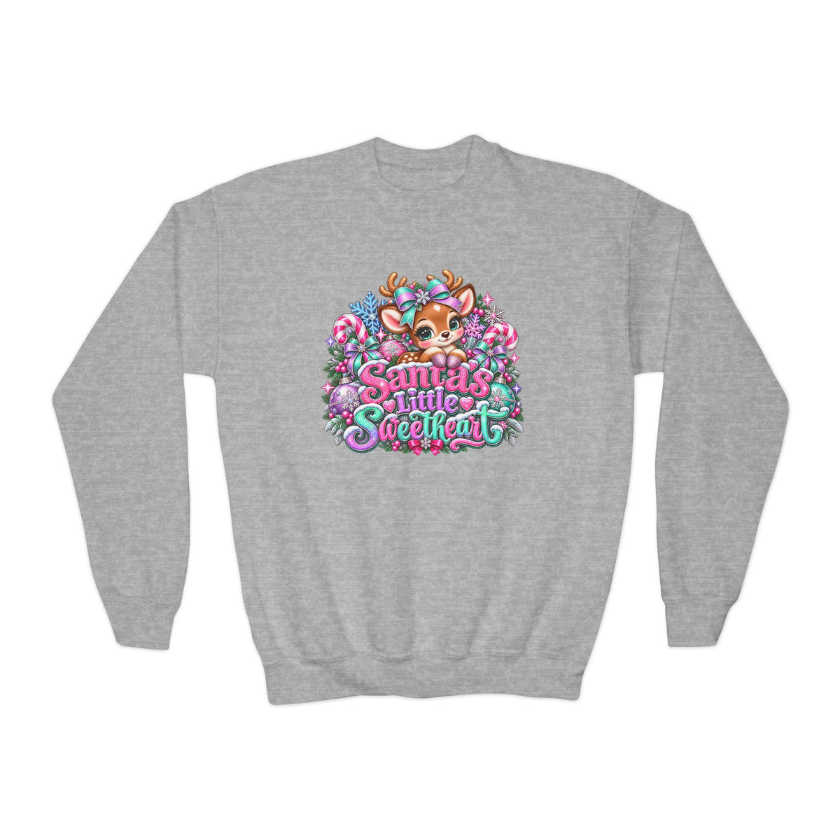 Santa’s Secret Youth Christmas Crewneck Sweatshirt