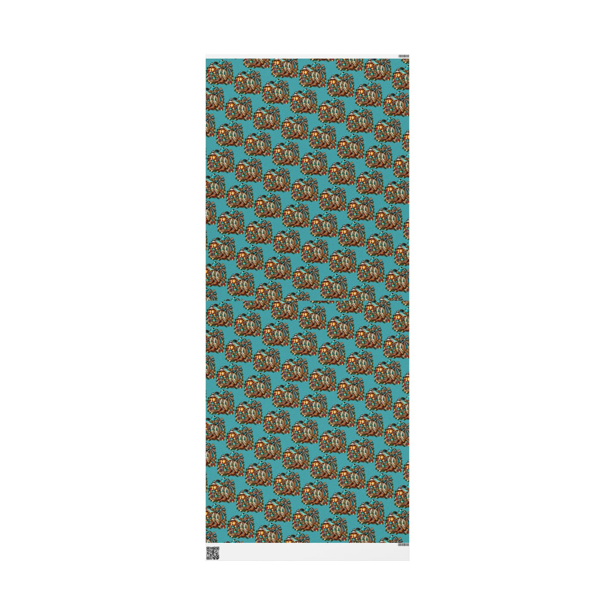Turquoise Paisley Peacock Wrapping Paper