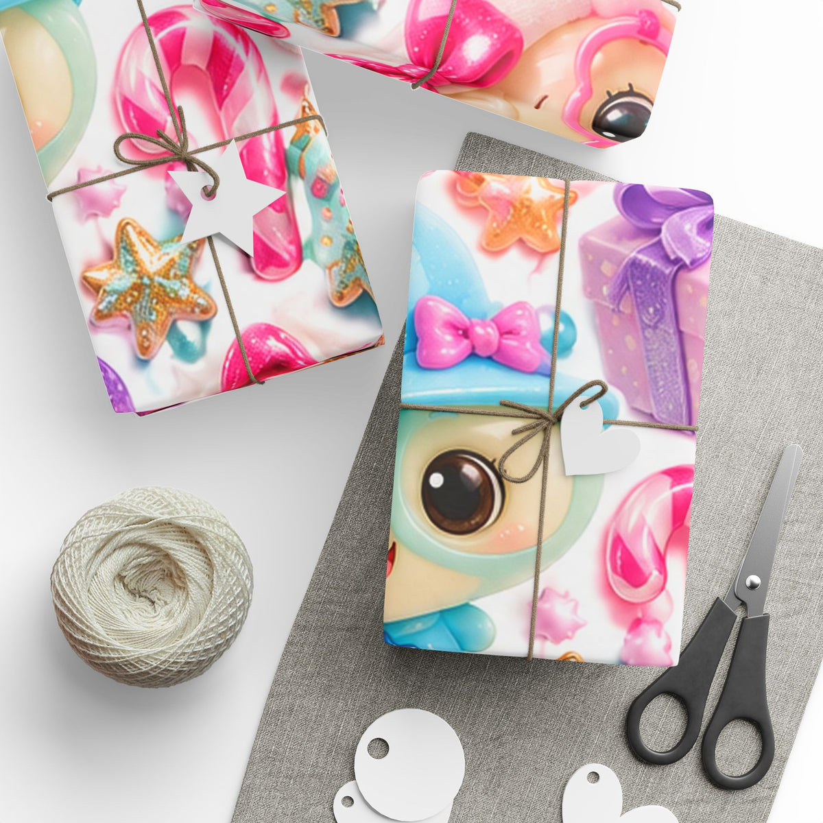 Cute Kawaii Doll Christmas Wrapping Paper