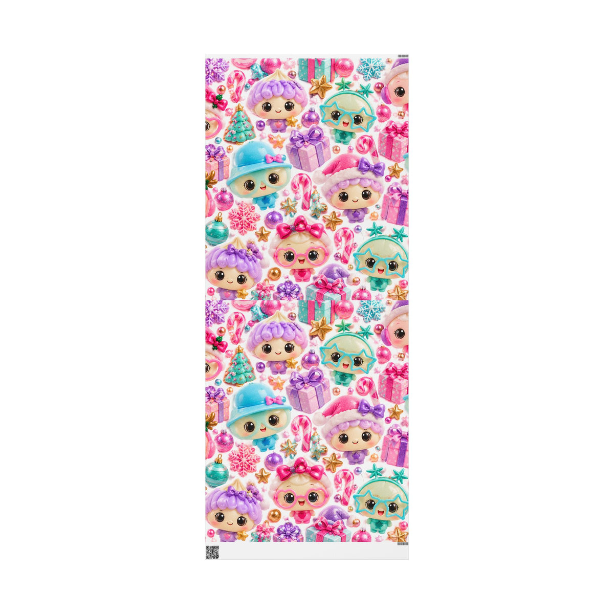 Cute Kawaii Doll Christmas Wrapping Paper
